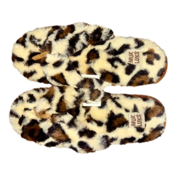 Muk Luks Shoes - MUK LUKS Women's Maren Thong Slipper-Neutral Leopard NWOT